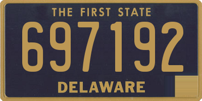 DE license plate 697192