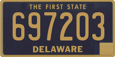 DE license plate 697203