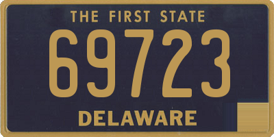 DE license plate 69723