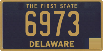 DE license plate 6973