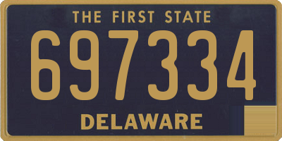 DE license plate 697334