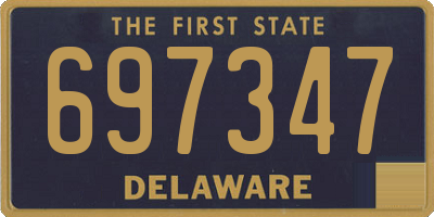 DE license plate 697347