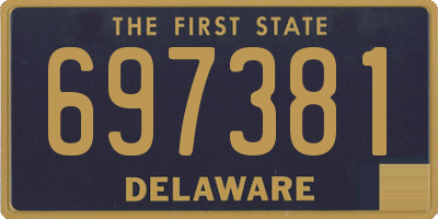 DE license plate 697381