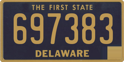 DE license plate 697383