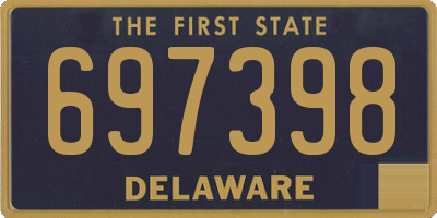 DE license plate 697398