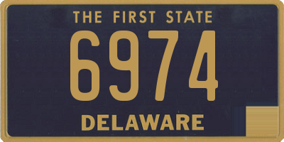 DE license plate 6974