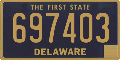 DE license plate 697403