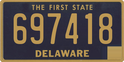DE license plate 697418