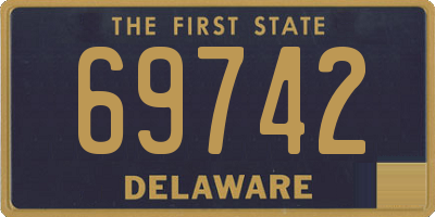 DE license plate 69742