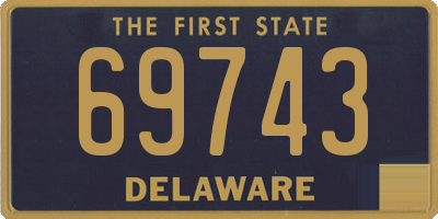 DE license plate 69743
