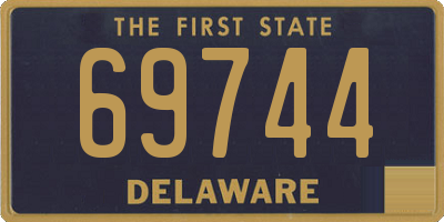 DE license plate 69744