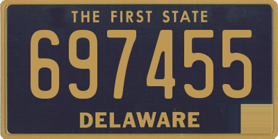 DE license plate 697455