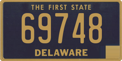 DE license plate 69748