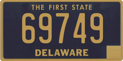 DE license plate 69749