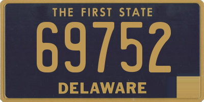 DE license plate 69752