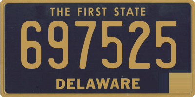 DE license plate 697525