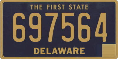 DE license plate 697564
