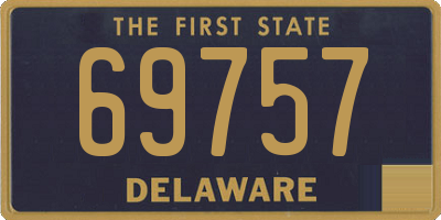 DE license plate 69757