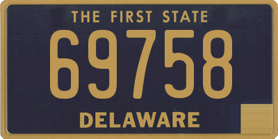 DE license plate 69758