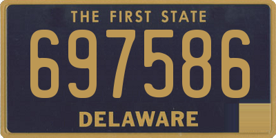 DE license plate 697586