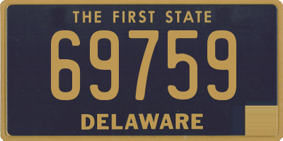DE license plate 69759