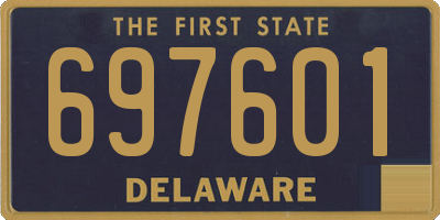 DE license plate 697601