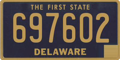 DE license plate 697602