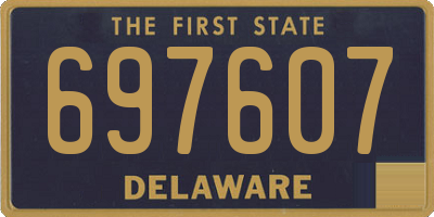 DE license plate 697607