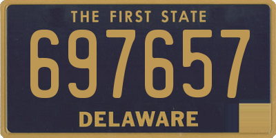 DE license plate 697657