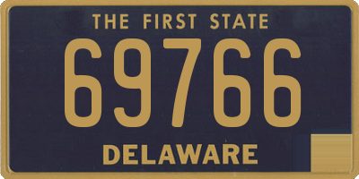 DE license plate 69766