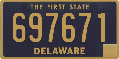 DE license plate 697671