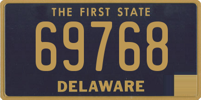 DE license plate 69768