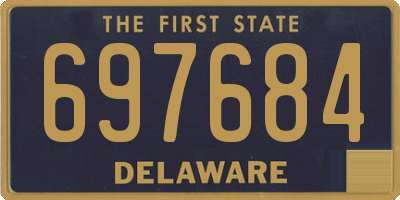 DE license plate 697684