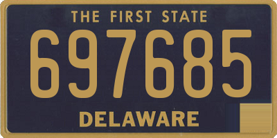 DE license plate 697685