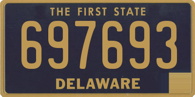 DE license plate 697693