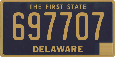 DE license plate 697707