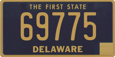 DE license plate 69775