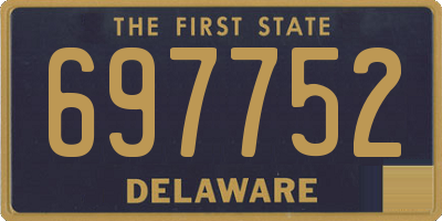 DE license plate 697752