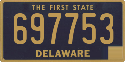 DE license plate 697753