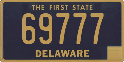 DE license plate 69777