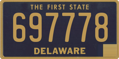 DE license plate 697778