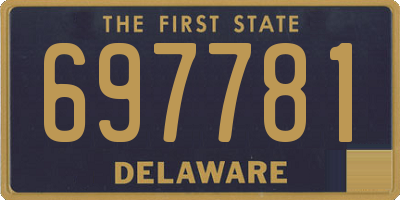 DE license plate 697781