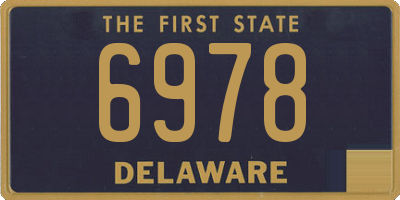 DE license plate 6978