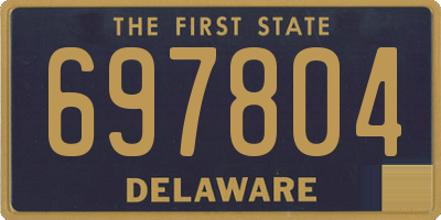 DE license plate 697804