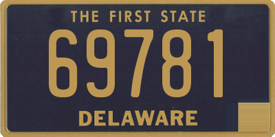 DE license plate 69781
