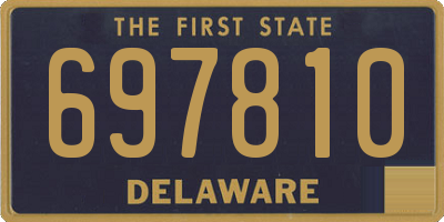 DE license plate 697810