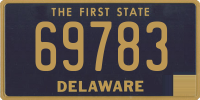 DE license plate 69783