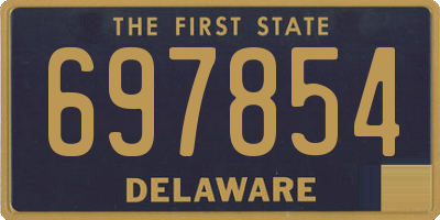 DE license plate 697854