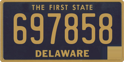 DE license plate 697858