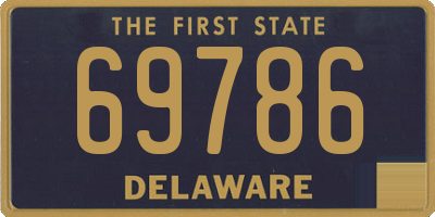 DE license plate 69786